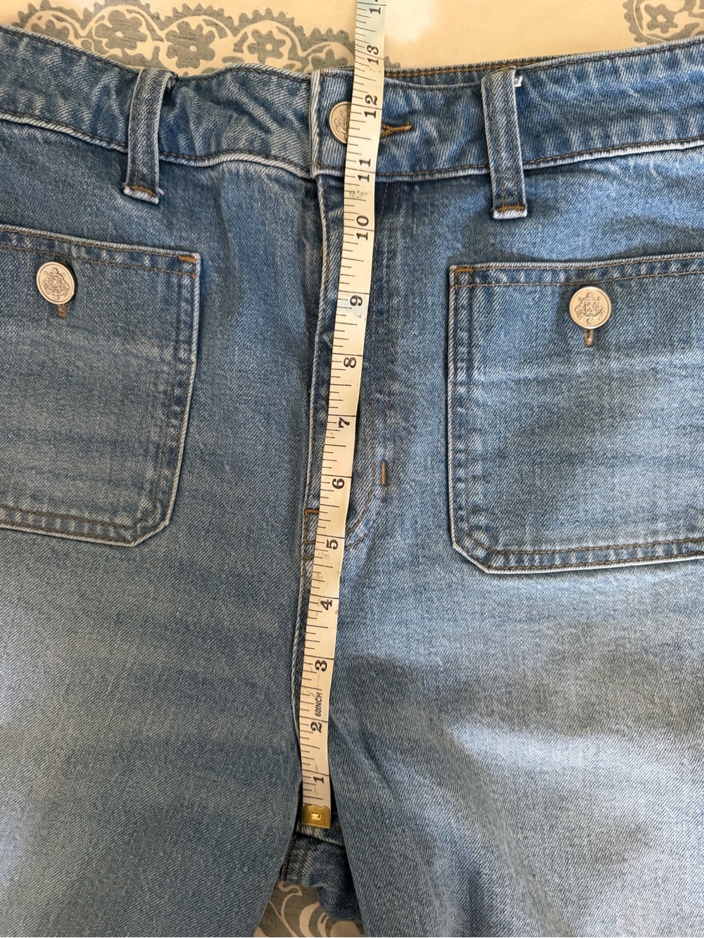 J. Crew High rise Sailor Denim Trouser in 1996 semi-stretch Size 29 Style CC569 - Picture 9 of 10